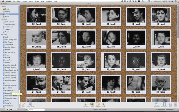 Faces in iPhoto